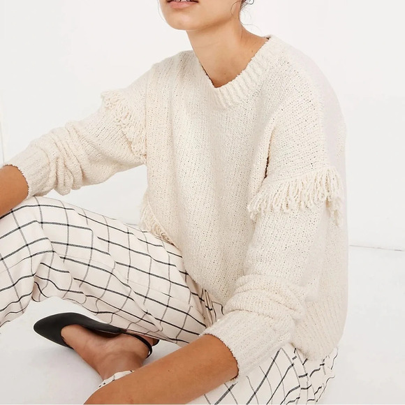 Madewell Montford Fringe Pullover Sweater. Small - Picture 1 of 10